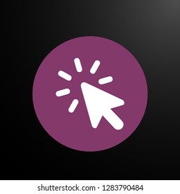 click, web icon or user interface button, vector.