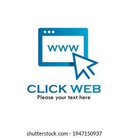 Click web logo template illustration