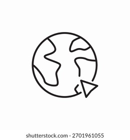 Hacer clic mundo icono signo Vector