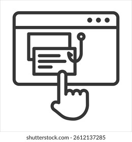 Clickbait Icon Vector Illustration Outline