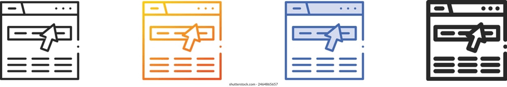 clickbait icon.Thin Linear, Gradient, Blue Stroke and bold Style Design Isolated On White Background