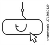 Clickbait Outline Icon Vector Illustration