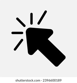 click,cursor, elements for design, with simple solid icon style
