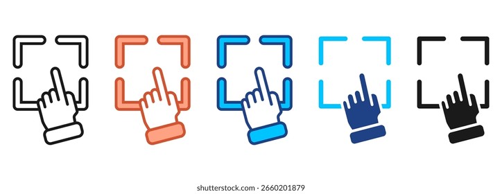 Clicked Icon Set Multiple Style Collection