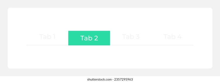 Clicked second tab in menu UI element template. Editable isolated vector dashboard component. Flat user interface. Visual data presentation. Web design widget for mobile application with light theme