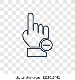 Clicker concept vector linear icon isolated on transparent background, Clicker concept transparency concept in outline style