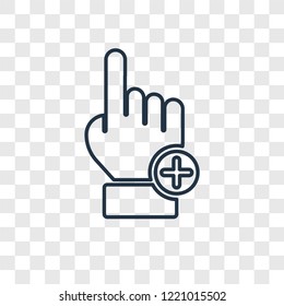 Clicker concept vector linear icon isolated on transparent background, Clicker concept transparency concept in outline style