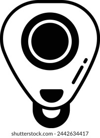 Clicker glyph and line vector illustration