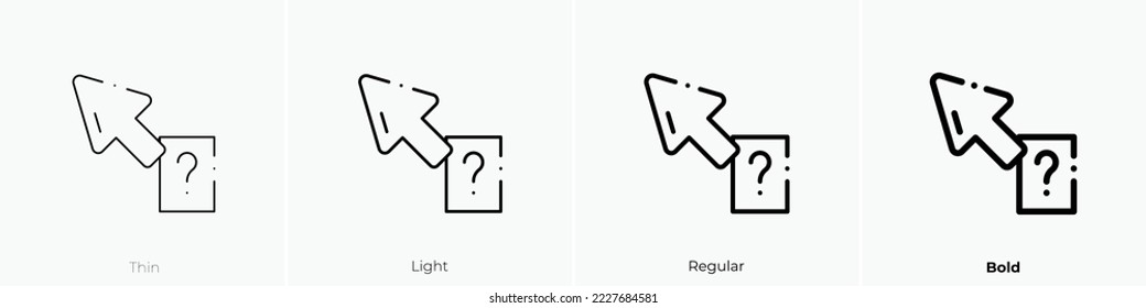 clicker icon. Thin, Light Regular And Bold style design isolated on white background