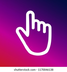 Clicker icon vector illustrator creative design purple and pink gradient background