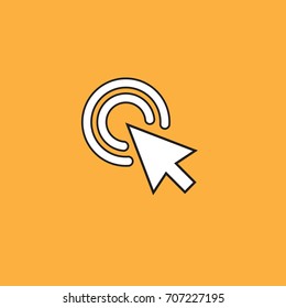 Clicking arrow. Cursor icon. Pointer.