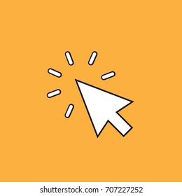 Clicking arrow. Cursor icon. Pointer.