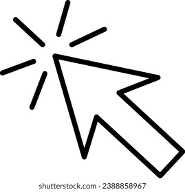 Clicking arrow icon in minimalist style