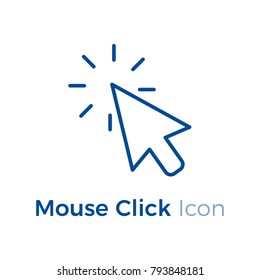 Clicking arrow pointer. Mouse interface click icon. Vector illustration design