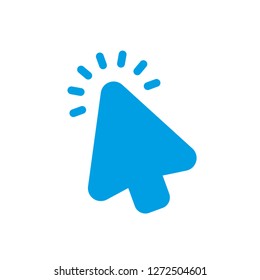 Clicking arrow vector icon
