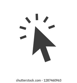 Clicking Arrow Vector Icon Stock Vector (Royalty Free) 1287460963 ...