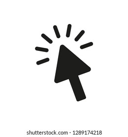 Clicking arrow vector icon
