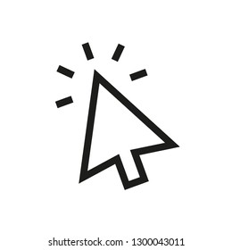 Clicking arrow vector icon