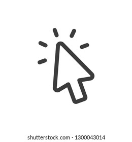Clicking arrow vector icon