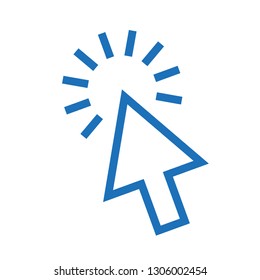 Clicking arrow vector icon