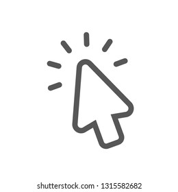 Clicking arrow vector icon