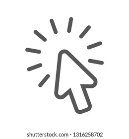 Clicking arrow vector icon