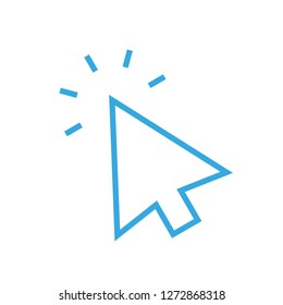 Clicking arrow vector icon, mouse cursor symbol