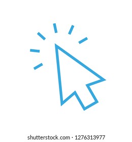 Clicking arrow vector icon, mouse cursor symbol
