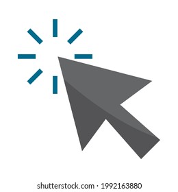 clicking arrow web isolated icon