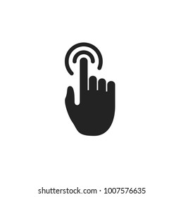 Clicking Cursor Pointer Icon Vector