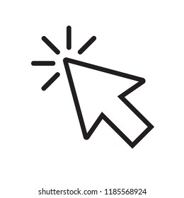 Clicking Cursor Pointer Icon Vector