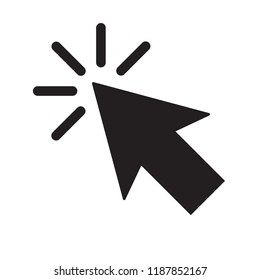 Clicking Cursor Pointer Icon Vector