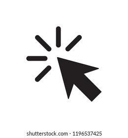 Clicking Cursor Pointer Icon Vector