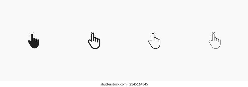 Clicking cursor vector icon for ui