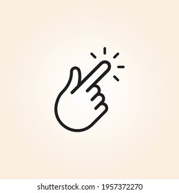 clicking finger cursor icon design vector 