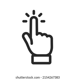 Clicking Finger Icon Click Vector Pictogram Stock Vector (Royalty Free ...