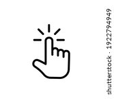 Clicking finger icon. Hand click icon symbol. Hand Pointer icon vector illustration