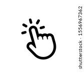 Clicking finger icon, hand pointer vector