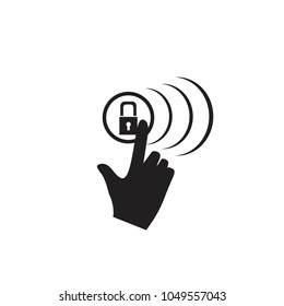 Clicking finger icon, hand pointer vector