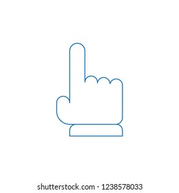 Clicking finger icon, hand pointer vector