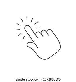 Icono de dedo, vector de puntero manual