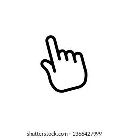 Clicking finger icon, hand pointer vector. Mouse click.