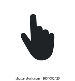 Clicking finger icon, hand pointer on white background vector