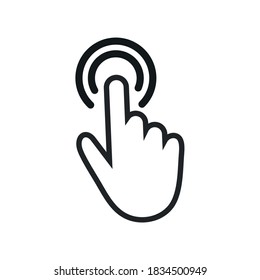 Clicking Finger Icon Hand Pointer On Stock Vector (royalty Free 