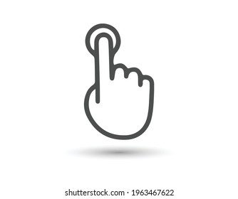 Clicking finger icon. Hand pointer vector illustration.