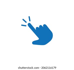 Icono de dedo, puntero de mano sobre vector de fondo blanco