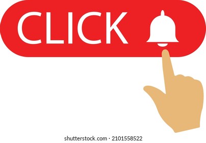 Clicking finger icon, hand pointer vector, click icon 