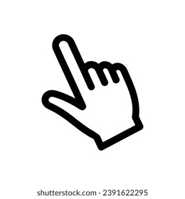 Clicking finger icon, hand pointer . Vector illustration