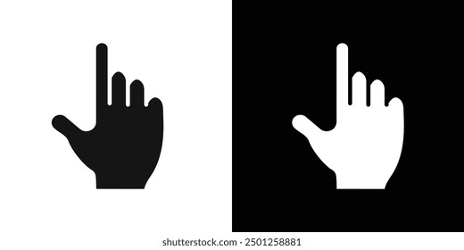 Clicking finger icon Symbol mark in filled style