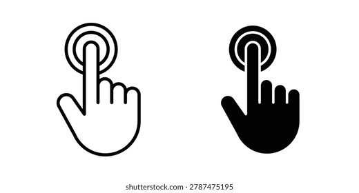 Clicking finger icon vector, symbol, logo illustrations